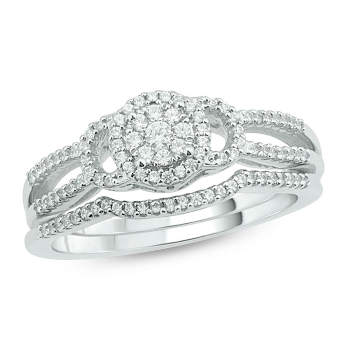 1/3 ct. t.w. Diamond Bridal Ring in 10K White Gold