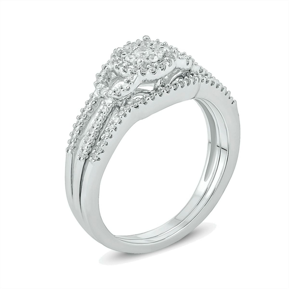 1/3 ct. t.w. Diamond Bridal Ring in 10K White Gold