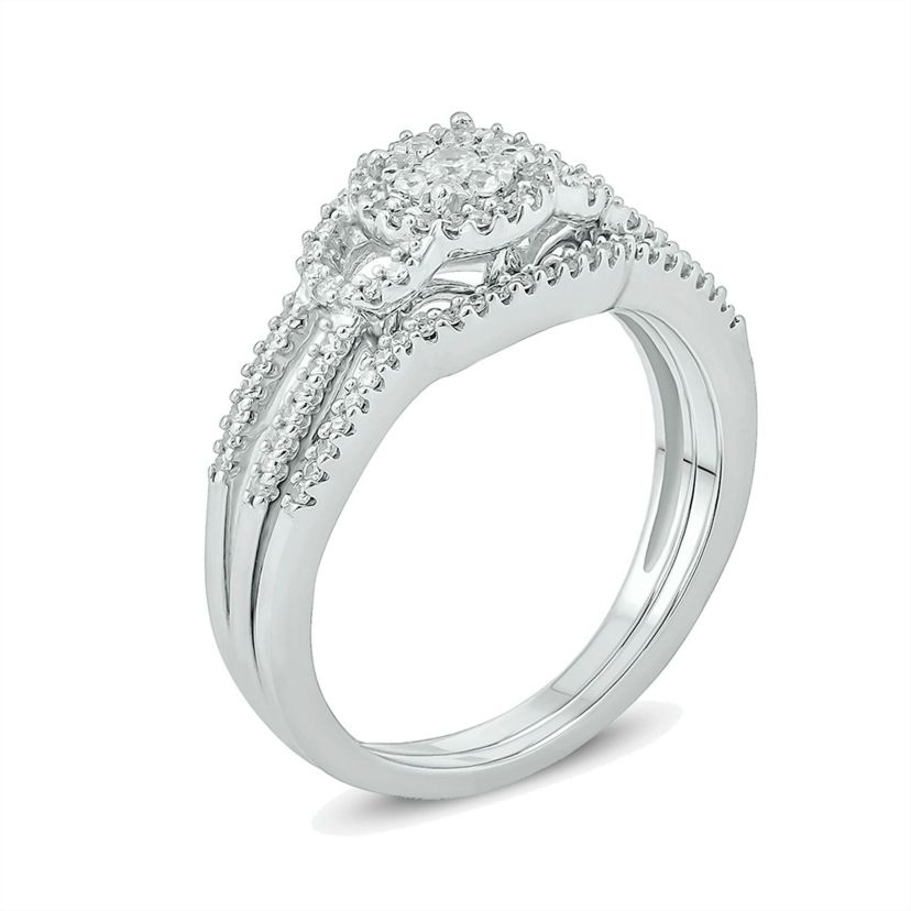 1/3 ct. t.w. Diamond Bridal Ring in 10K White Gold