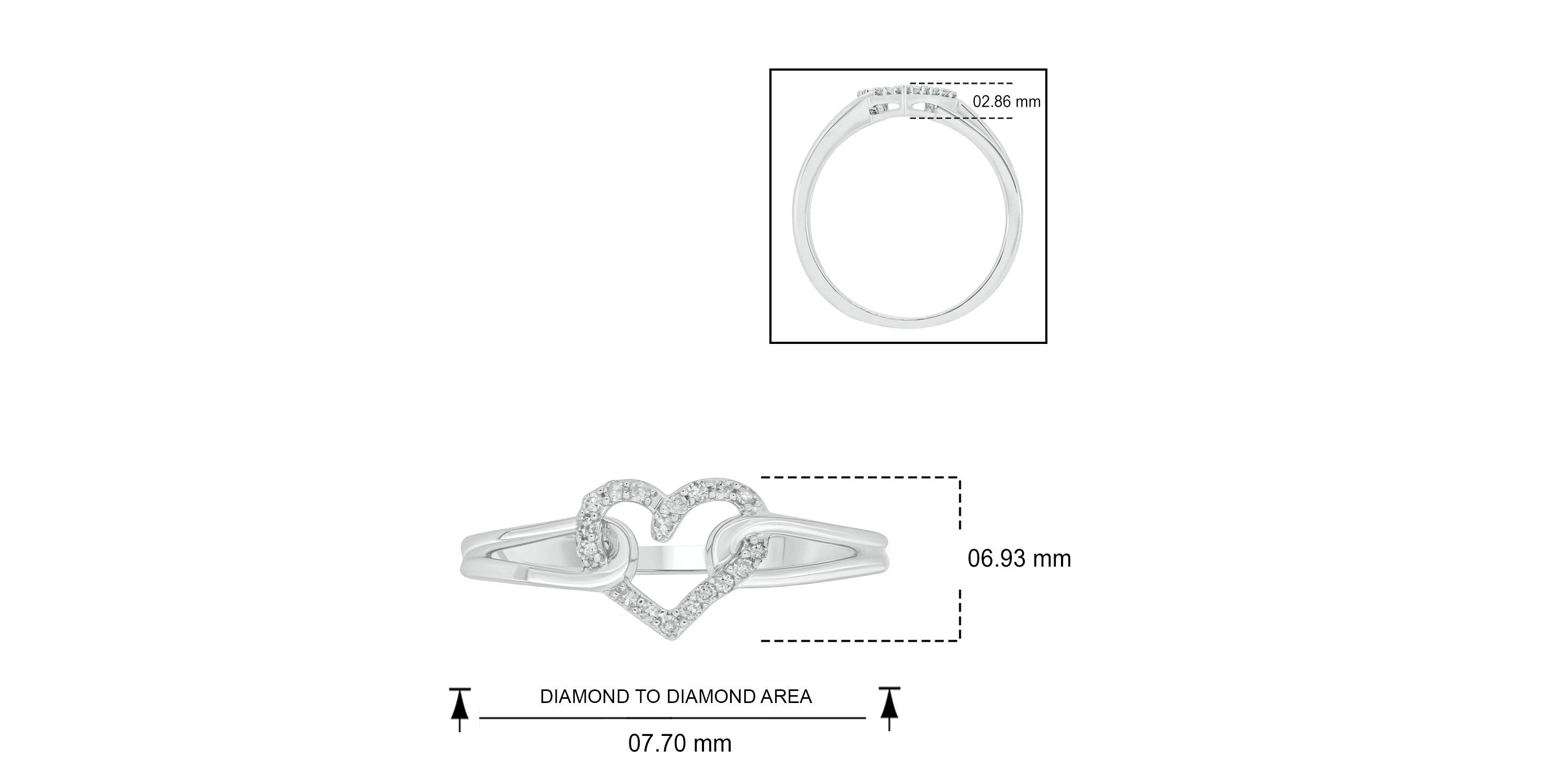 Diamond Accent Heart Anniversary Band Ring in 14K Yellow Gold