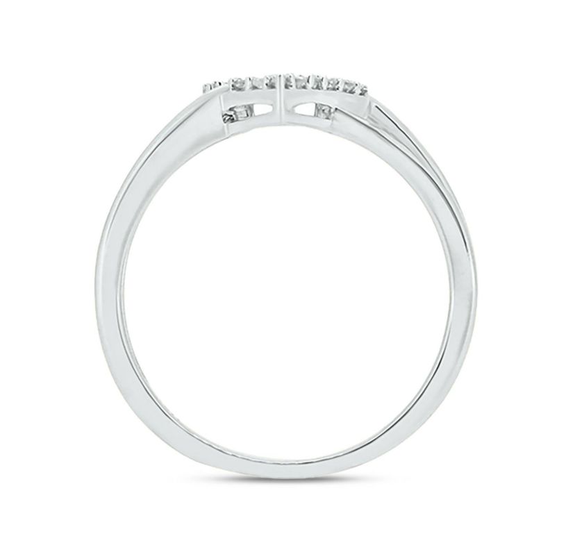 Diamond Accent Heart Anniversary Band Ring in 14K Yellow Gold