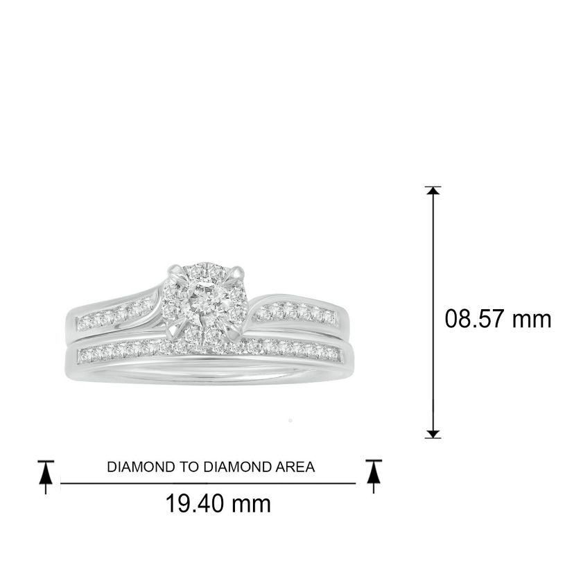 1/2 ct. t.w. Diamond Bridal Ring In 10K White Gold