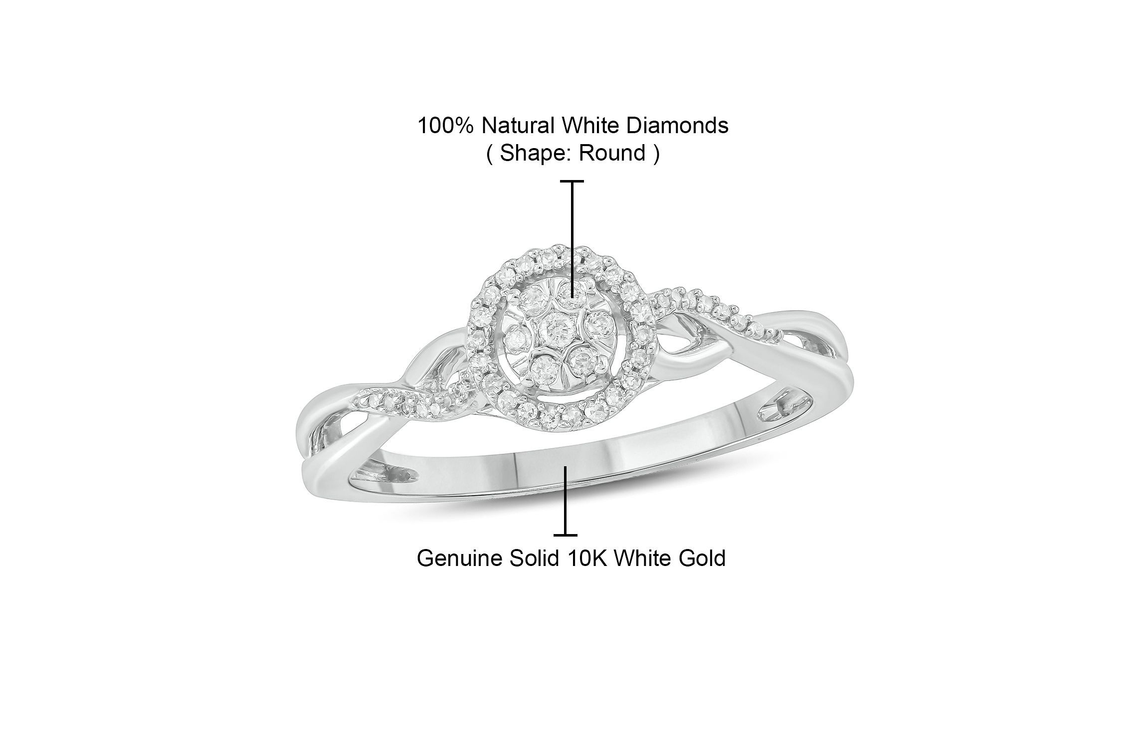 1/10 ct. t.w. Diamond Twist Promise Ring In Sterling Silver