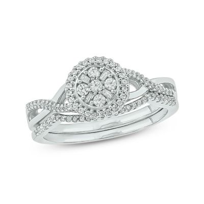 Belk & Co 1/3 Ct. T.w. Diamond Bridal Ring In 10K White Gold
