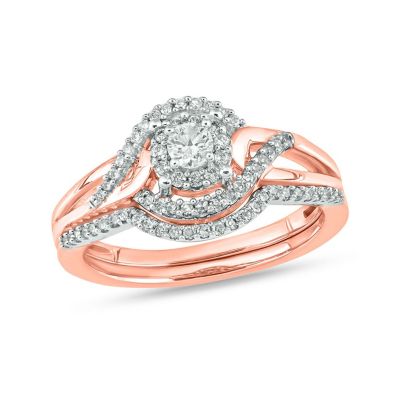 Belk & Co 1/3 Ct. T.w. Diamond Bridal Ring In 10K Rose Gold