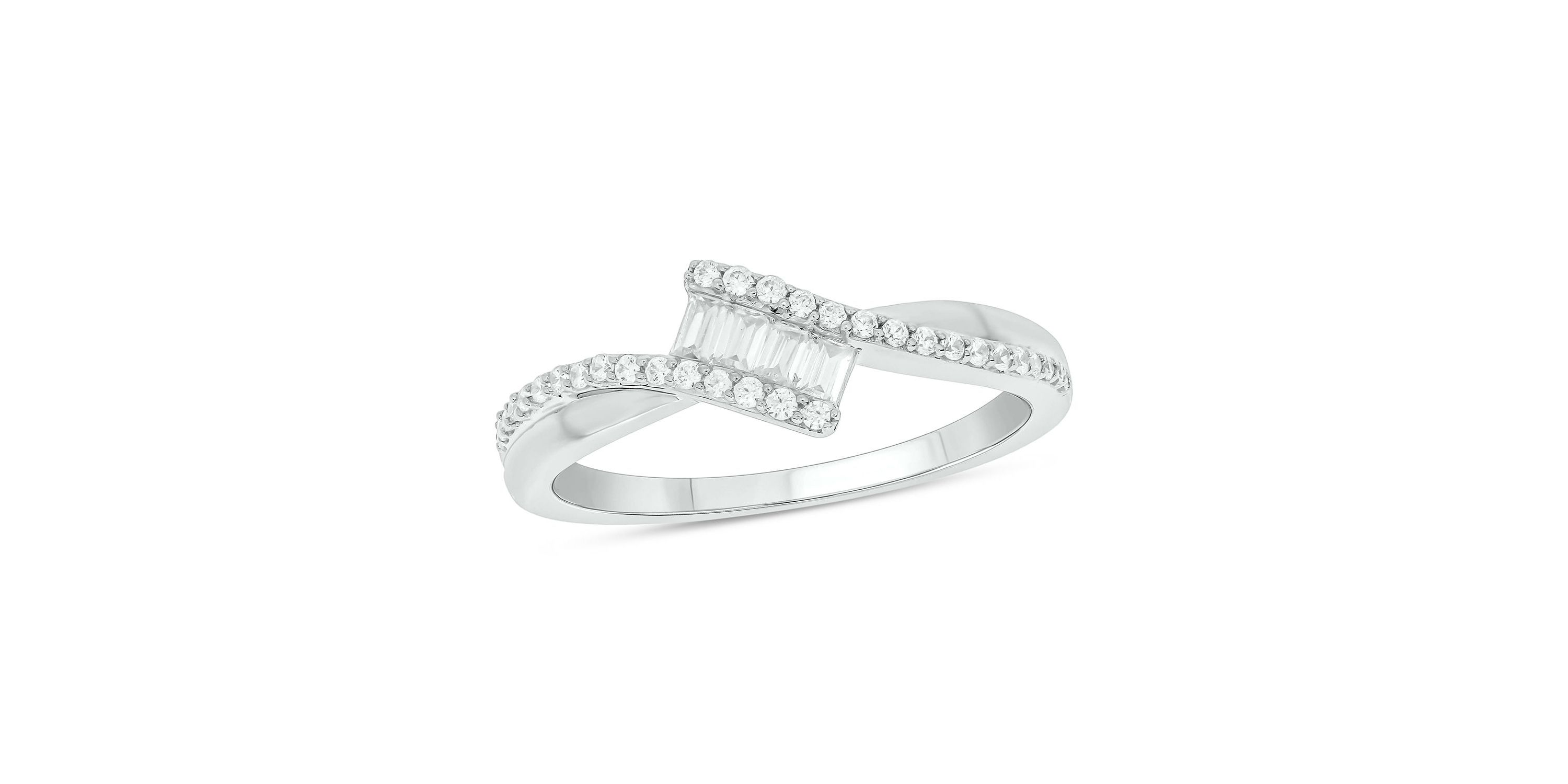 1/4 ct.t.w White Diamond Beautiful Bypass Ring in 14K Gold