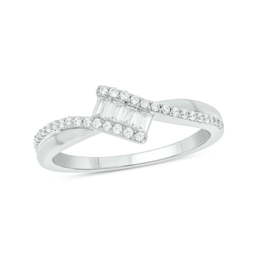 1/4 ct.t.w White Diamond Beautiful Bypass Ring in 14K Gold