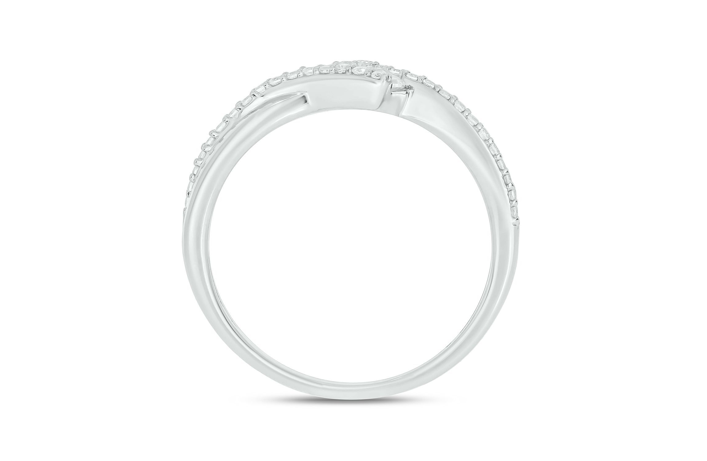 1/4 ct.t.w White Diamond Beautiful Bypass Ring in 14K Gold
