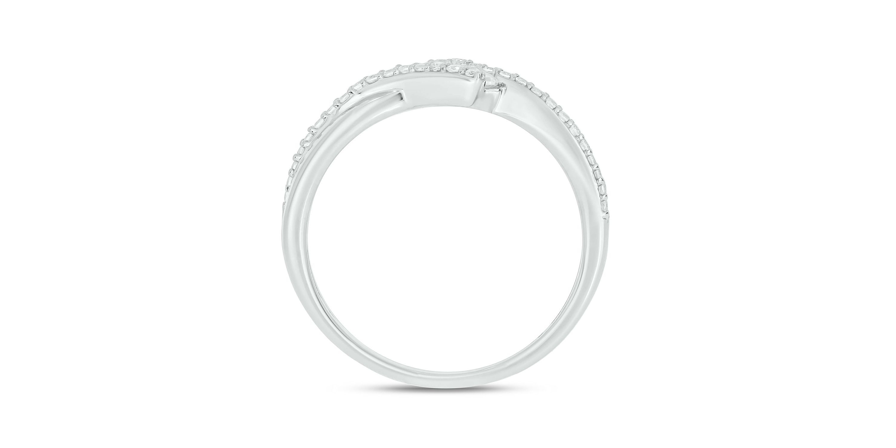 1/4 ct.t.w White Diamond Beautiful Bypass Ring in 14K Gold