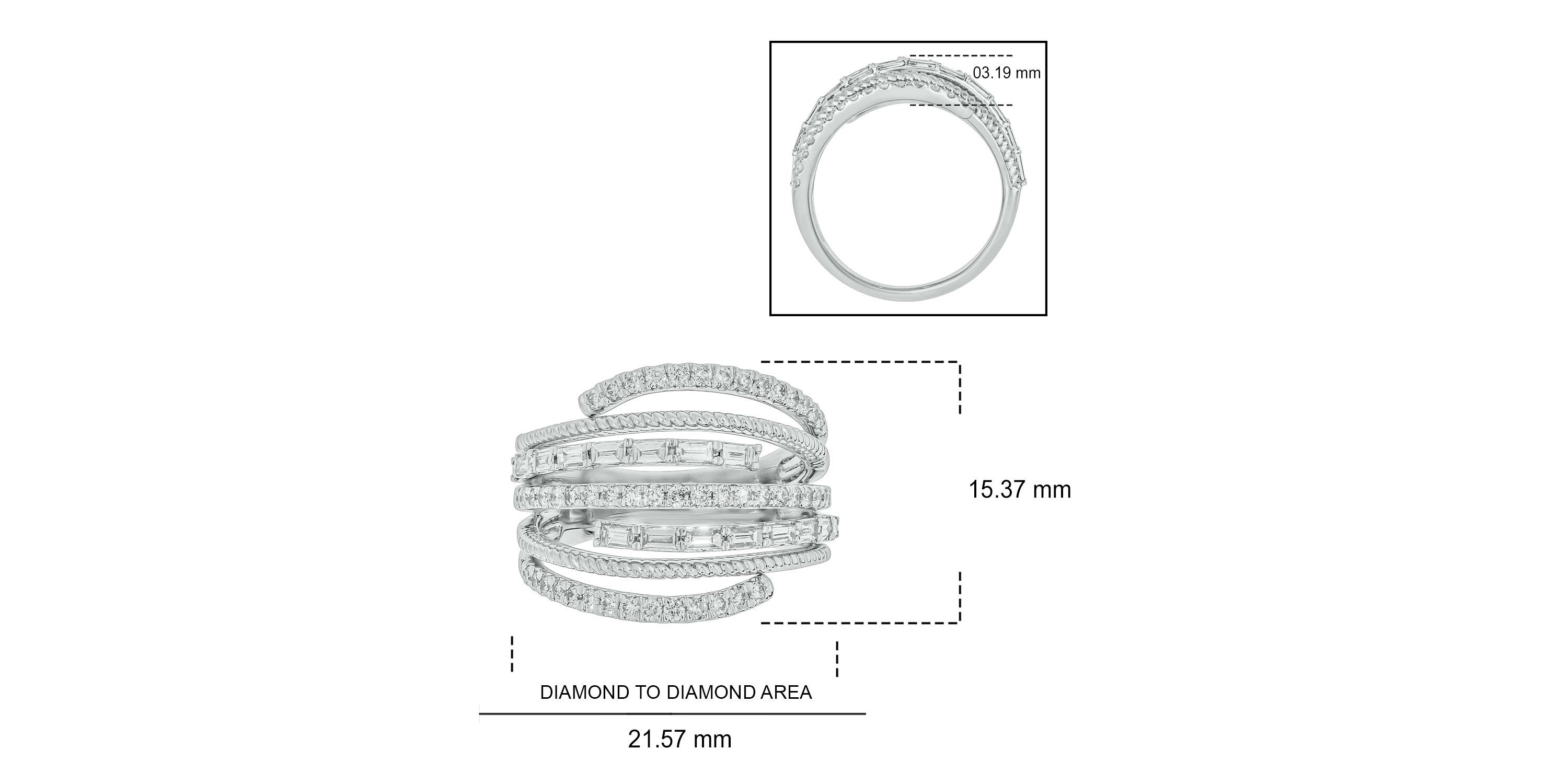 1.0 ct.t.w White Diamond Stunning Fashion Ring in 14K Gold