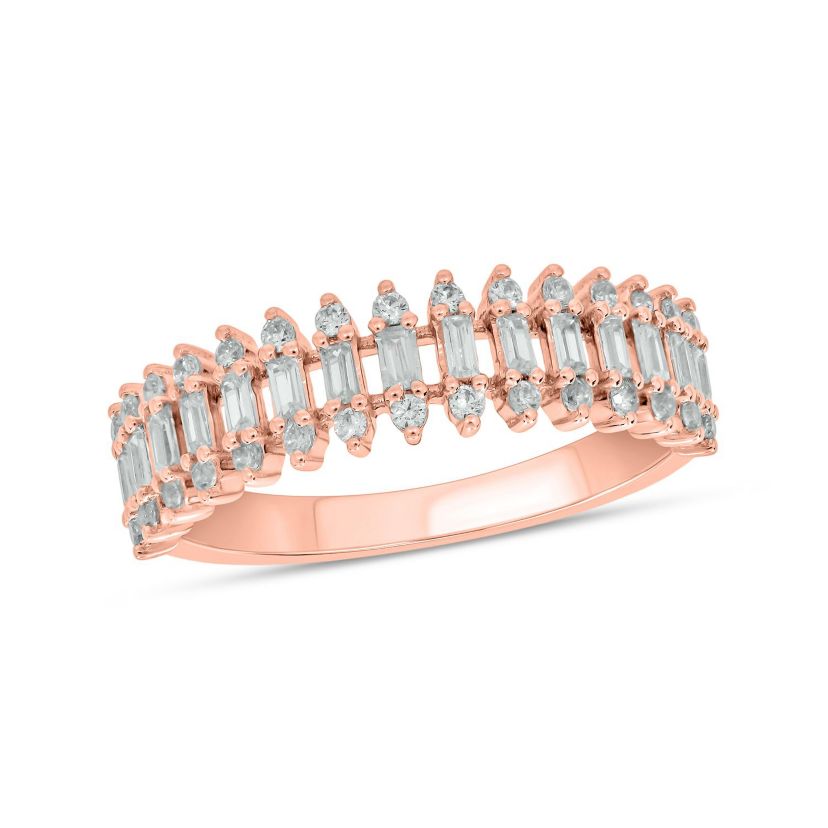 1/2 ct.t.w White Diamond Gorgeous Studded Anniversary Band in 14K Gold