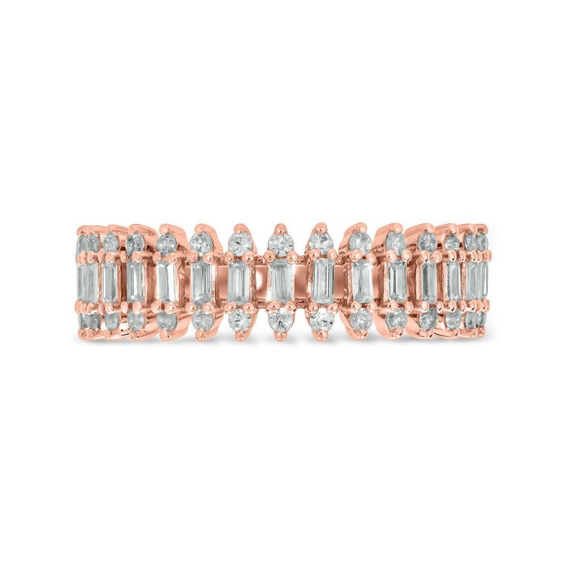 1/2 ct.t.w White Diamond Gorgeous Studded Anniversary Band in 14K Gold