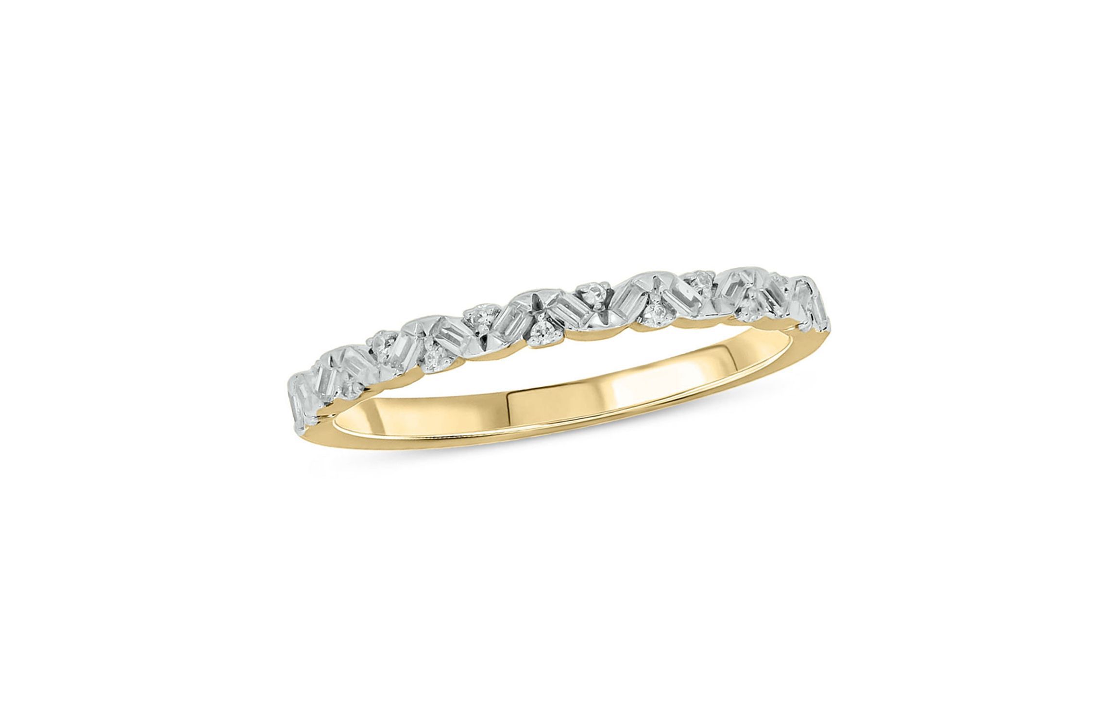 1/5 ct.t.w White Diamond Studded Anniversary Ring  in 14K Gold