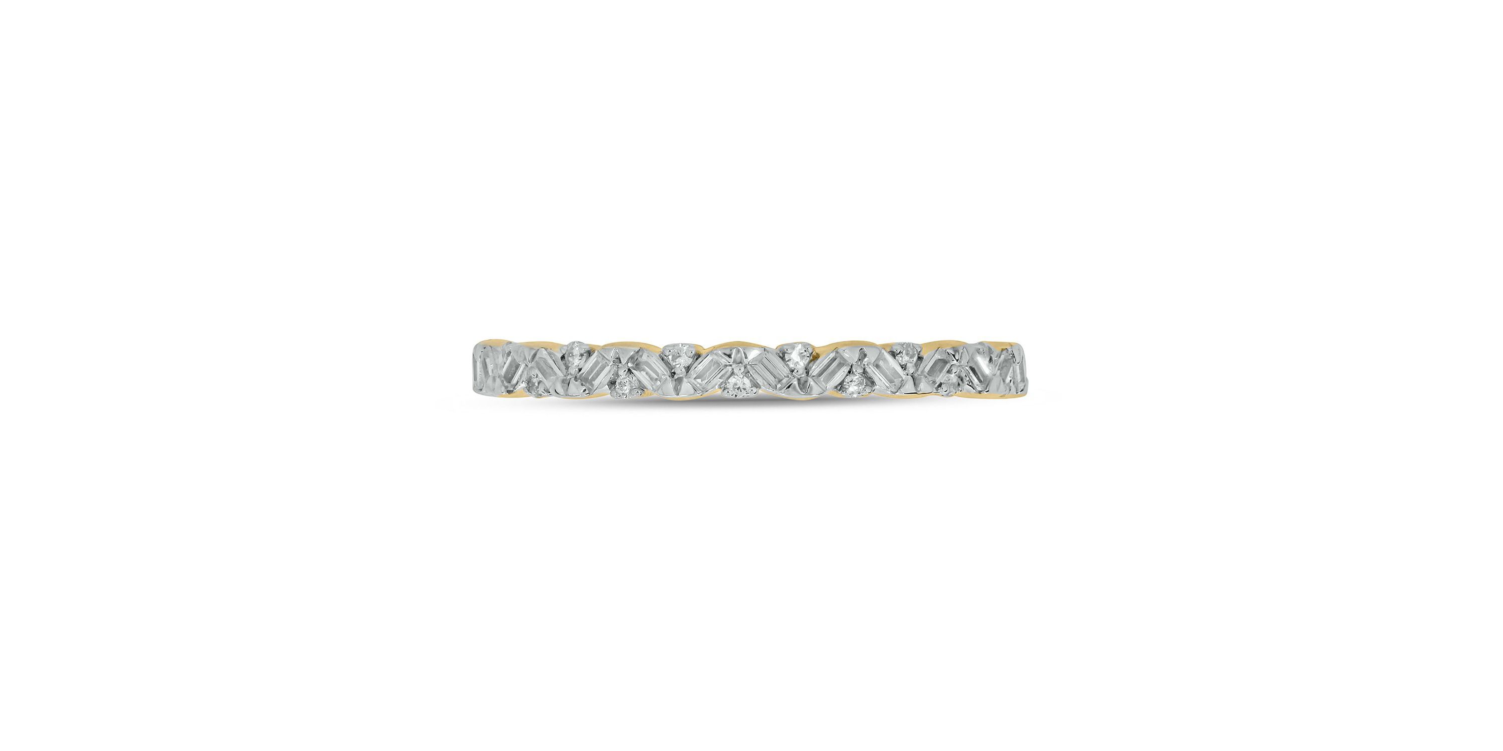 1/5 ct.t.w White Diamond Studded Anniversary Ring  in 14K Gold