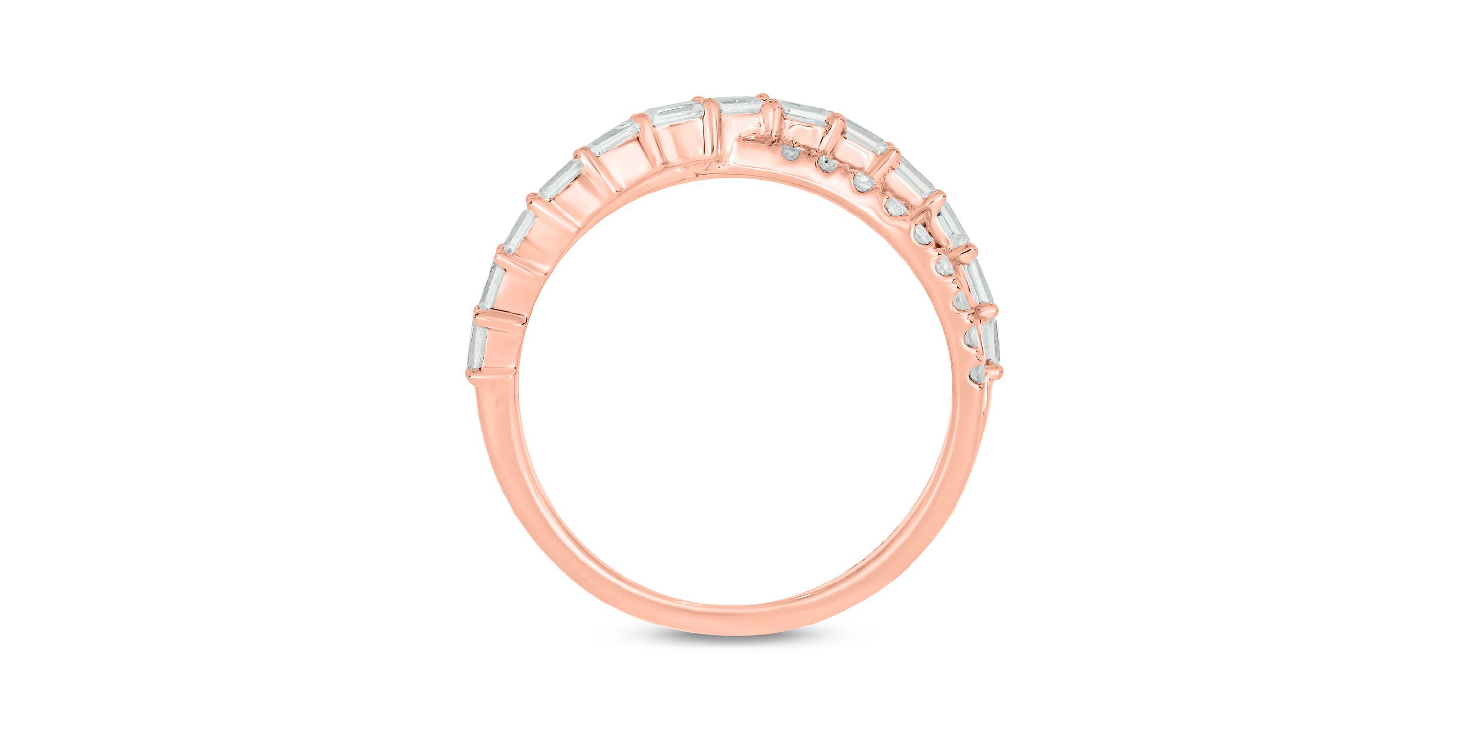 1/2 ct.t.w White Diamond Ciss-Cross Ring in 14K Gold