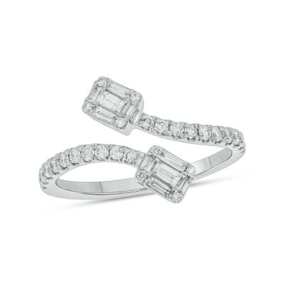 Belk & Co 1/2 ct.t.w White Diamond Dainty Open Adjustable Ring in 14K Gold, 6
