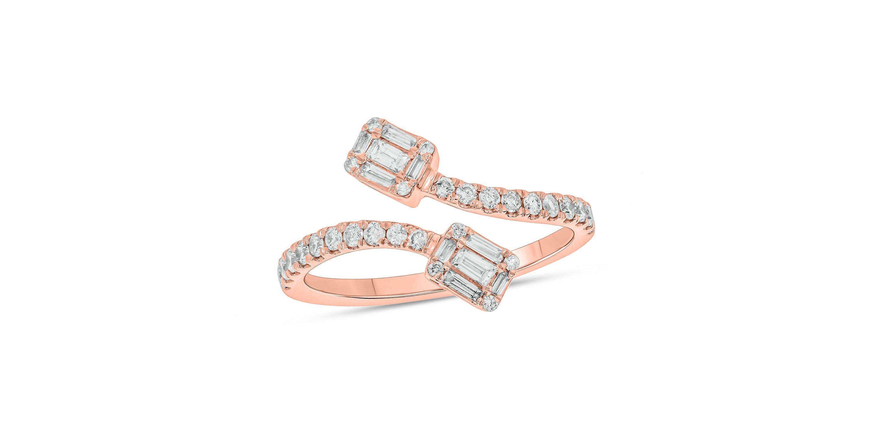 1/2 ct.t.w White Diamond Dainty Open Adjustable Ring in 14K Gold