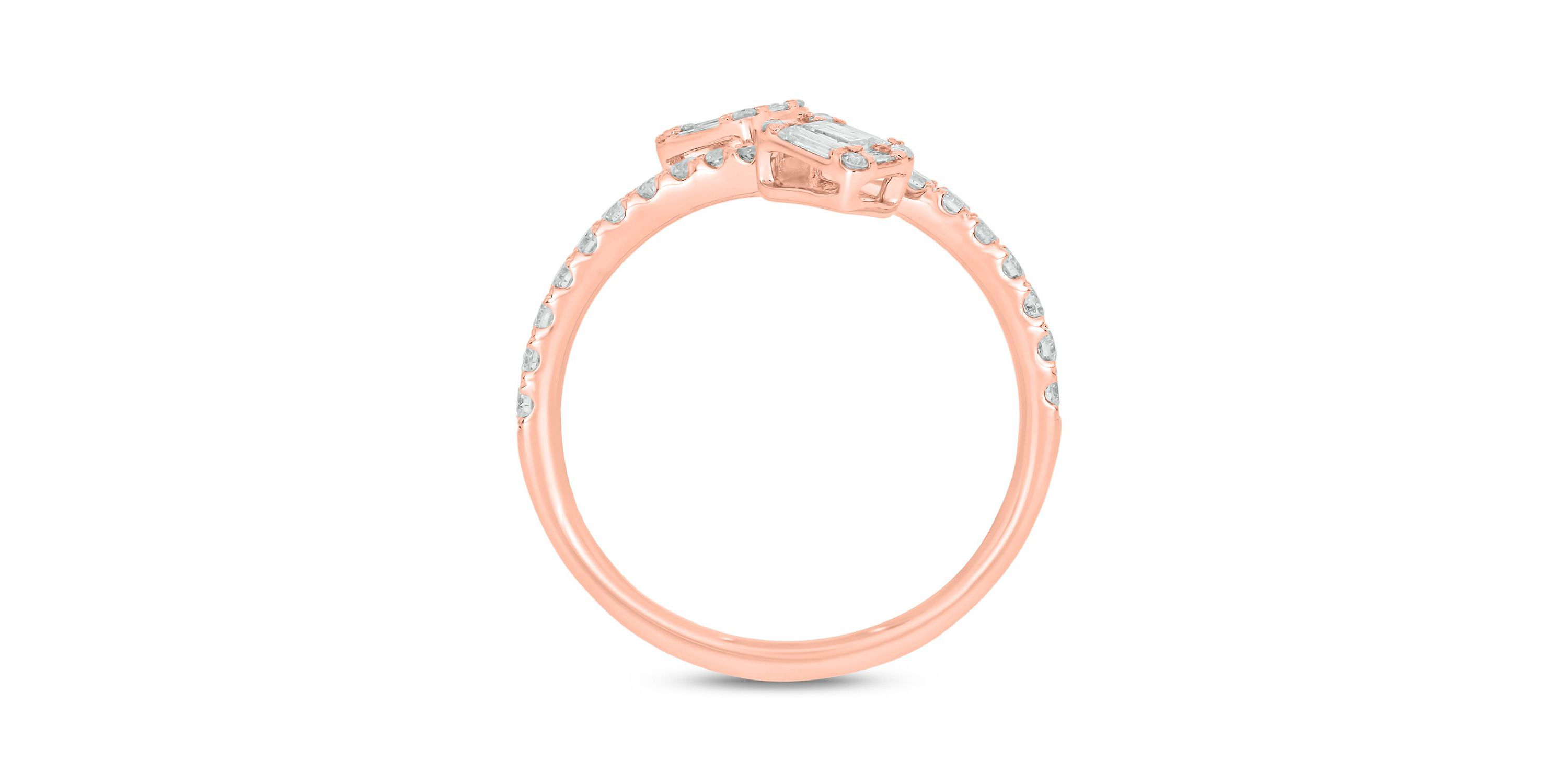 1/2 ct.t.w White Diamond Dainty Open Adjustable Ring in 14K Gold