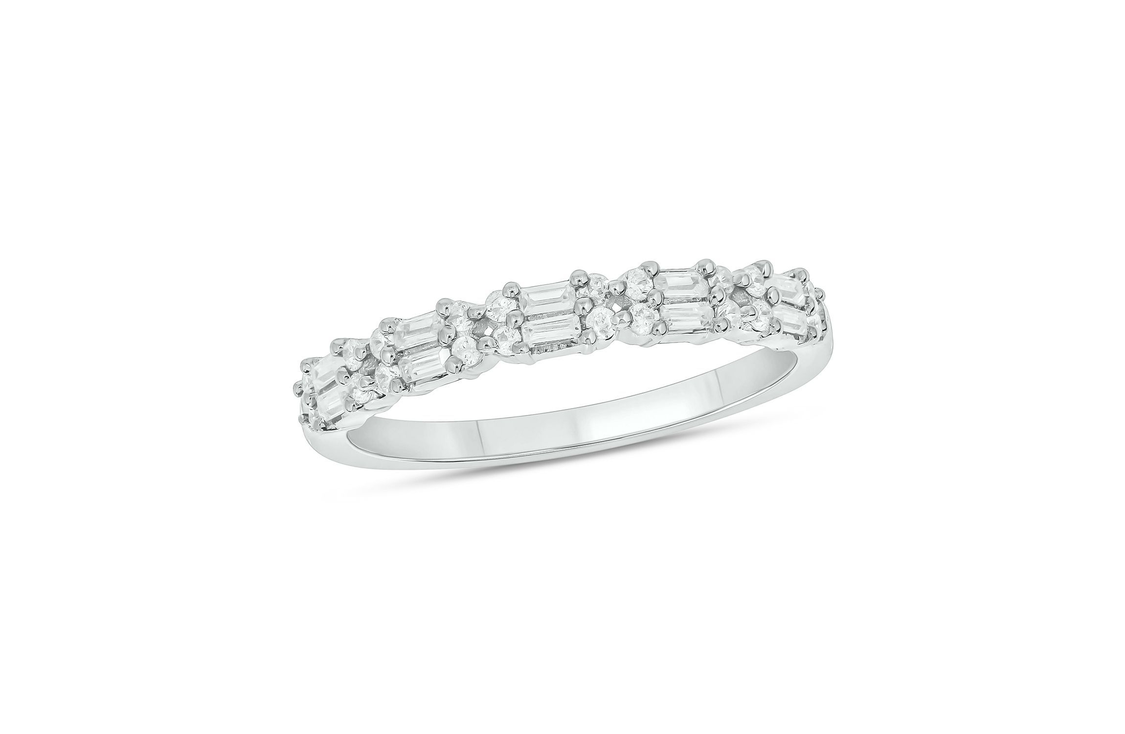 1/3 ct.t.w White Diamond Studded Anniversary Band in 10K Gold
