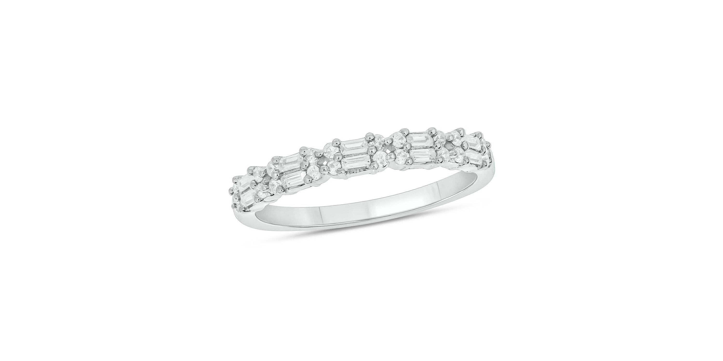 1/3 ct.t.w White Diamond Studded Anniversary Band in 10K Gold