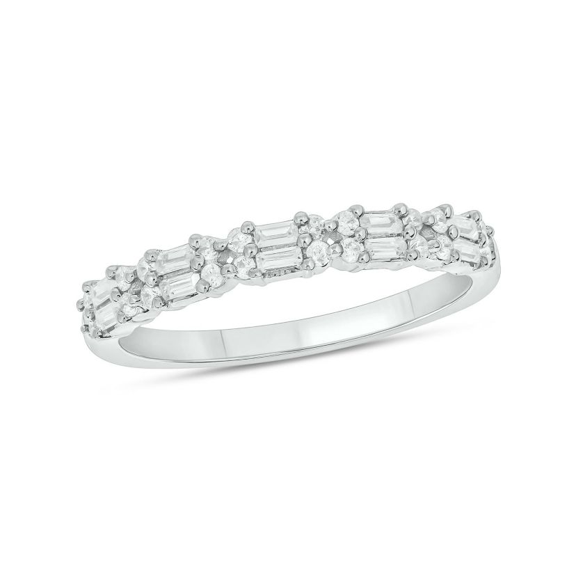 1/3 ct.t.w White Diamond Studded Anniversary Band in 10K Gold