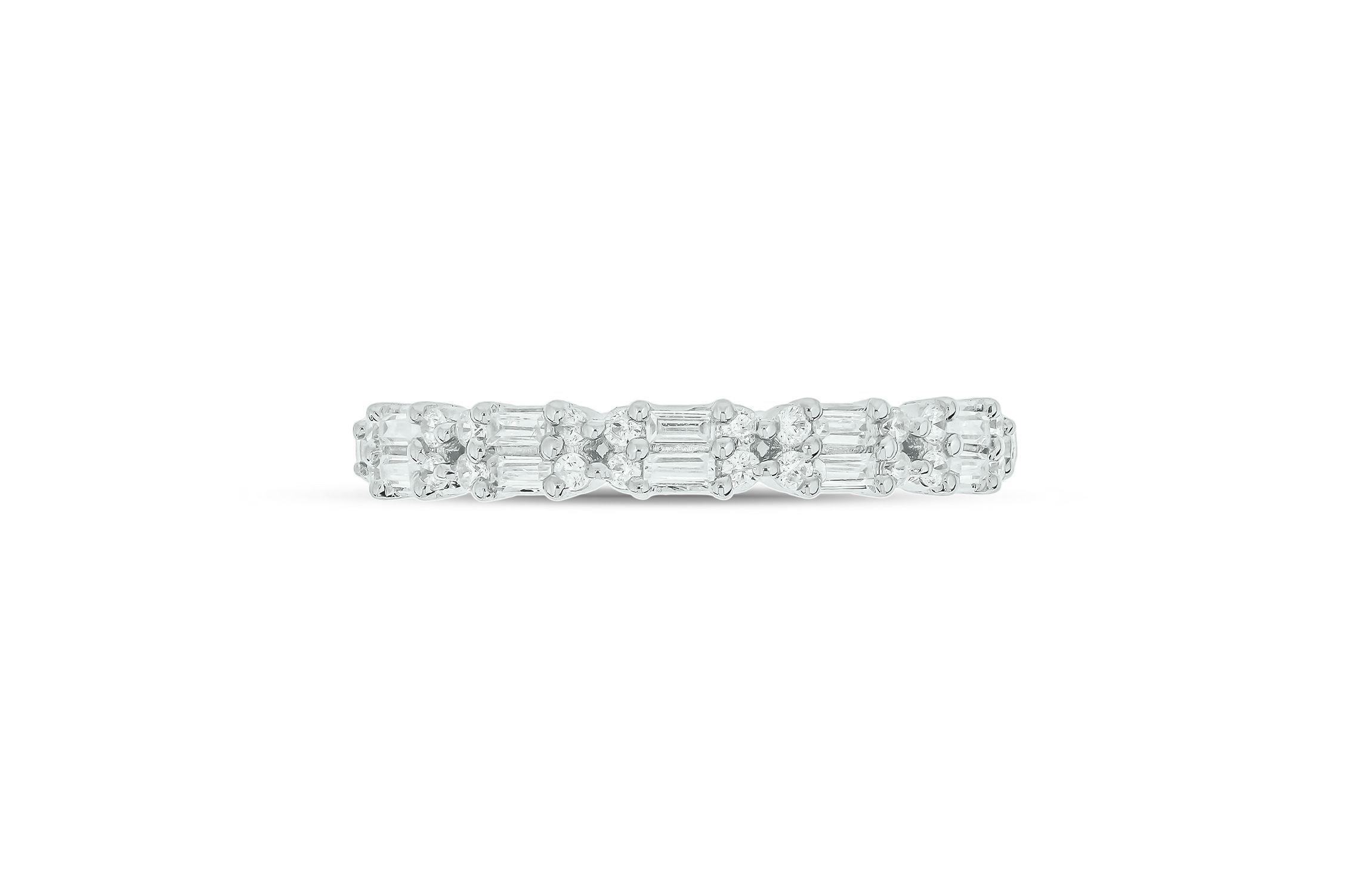 1/3 ct.t.w White Diamond Studded Anniversary Band in 10K Gold