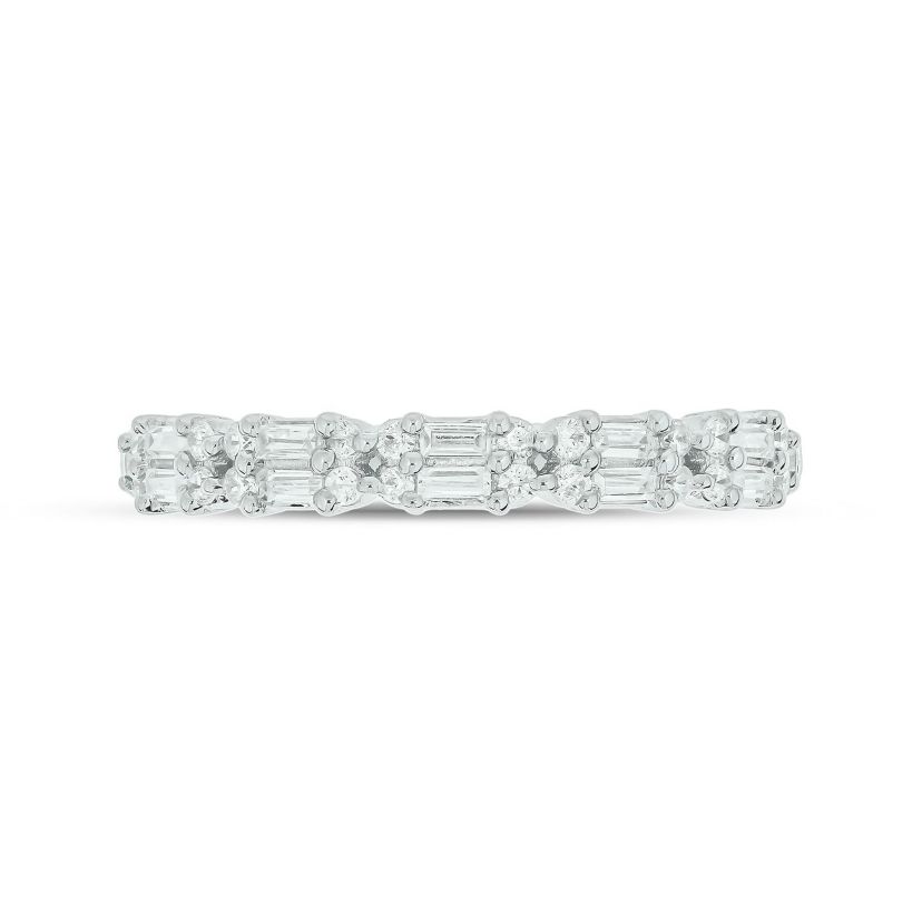 1/3 ct.t.w White Diamond Studded Anniversary Band in 10K Gold