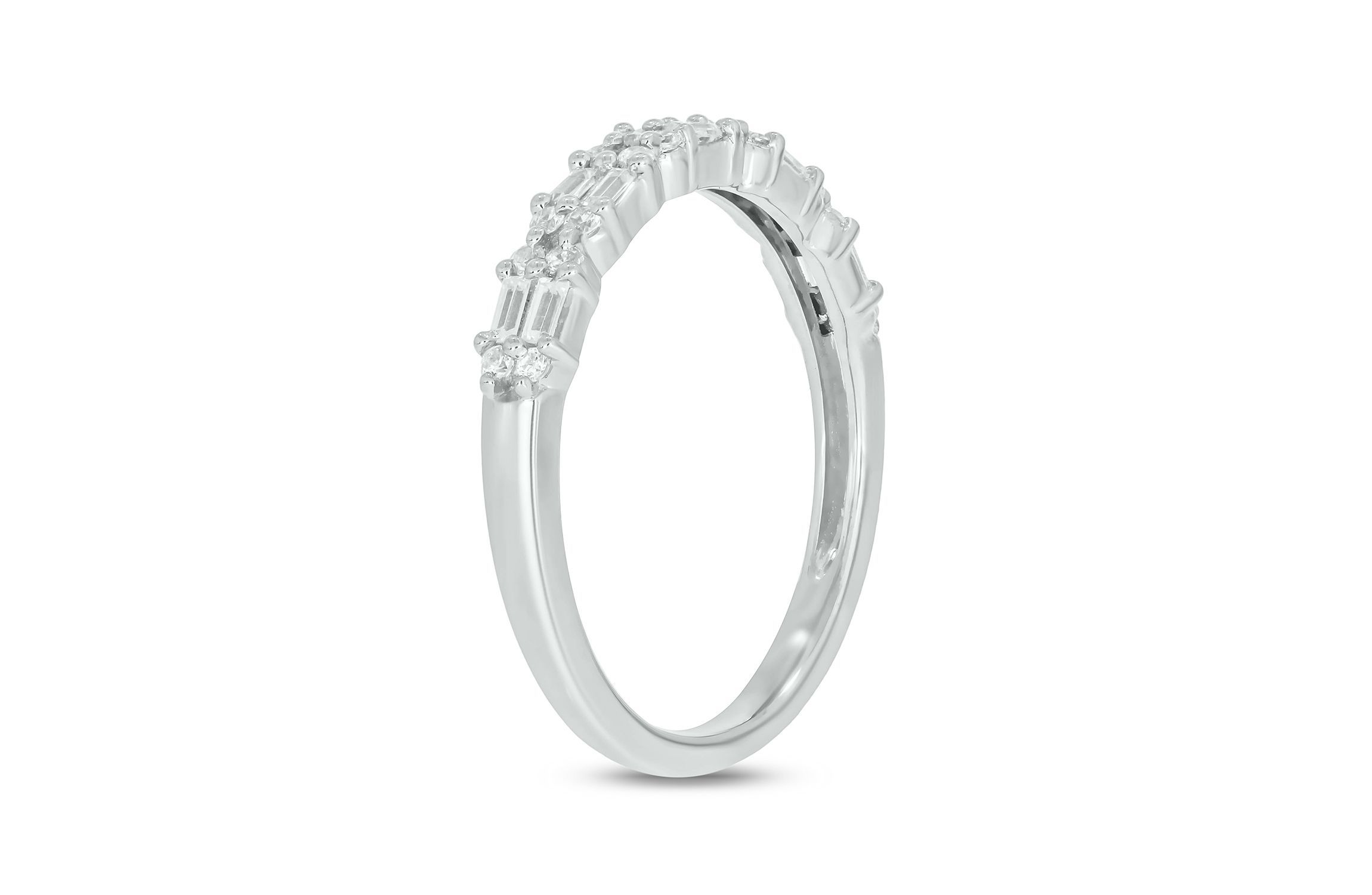 1/3 ct.t.w White Diamond Studded Anniversary Band in 10K Gold