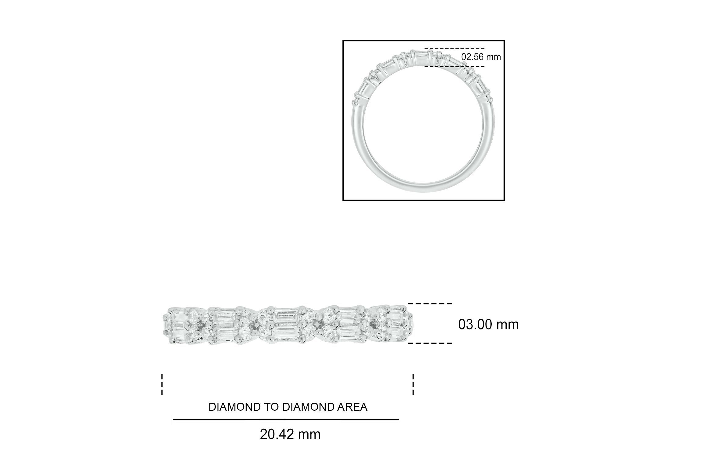 1/3 ct.t.w White Diamond Studded Anniversary Band in 10K Gold