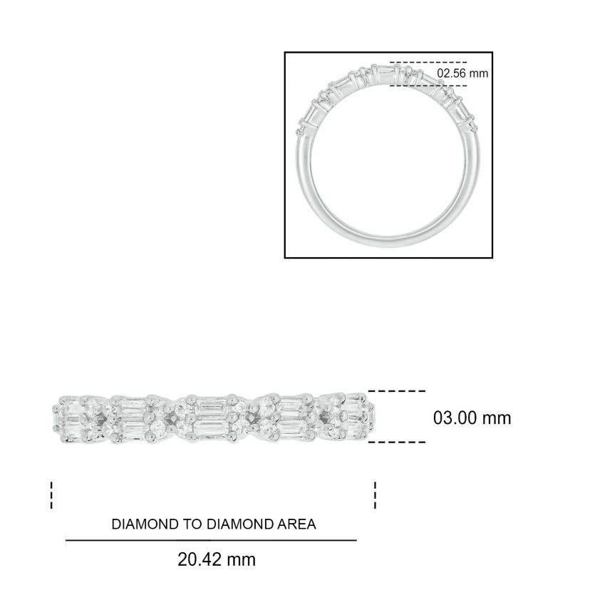 1/3 ct.t.w White Diamond Studded Anniversary Band in 10K Gold