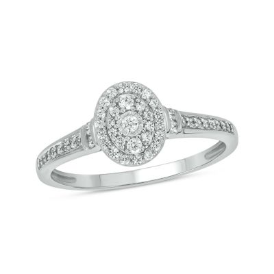 Belk & Co 1/4 ct.t.w White Natrual Diamond Cluster Promise Ring in 10K Gold -  540046611753336