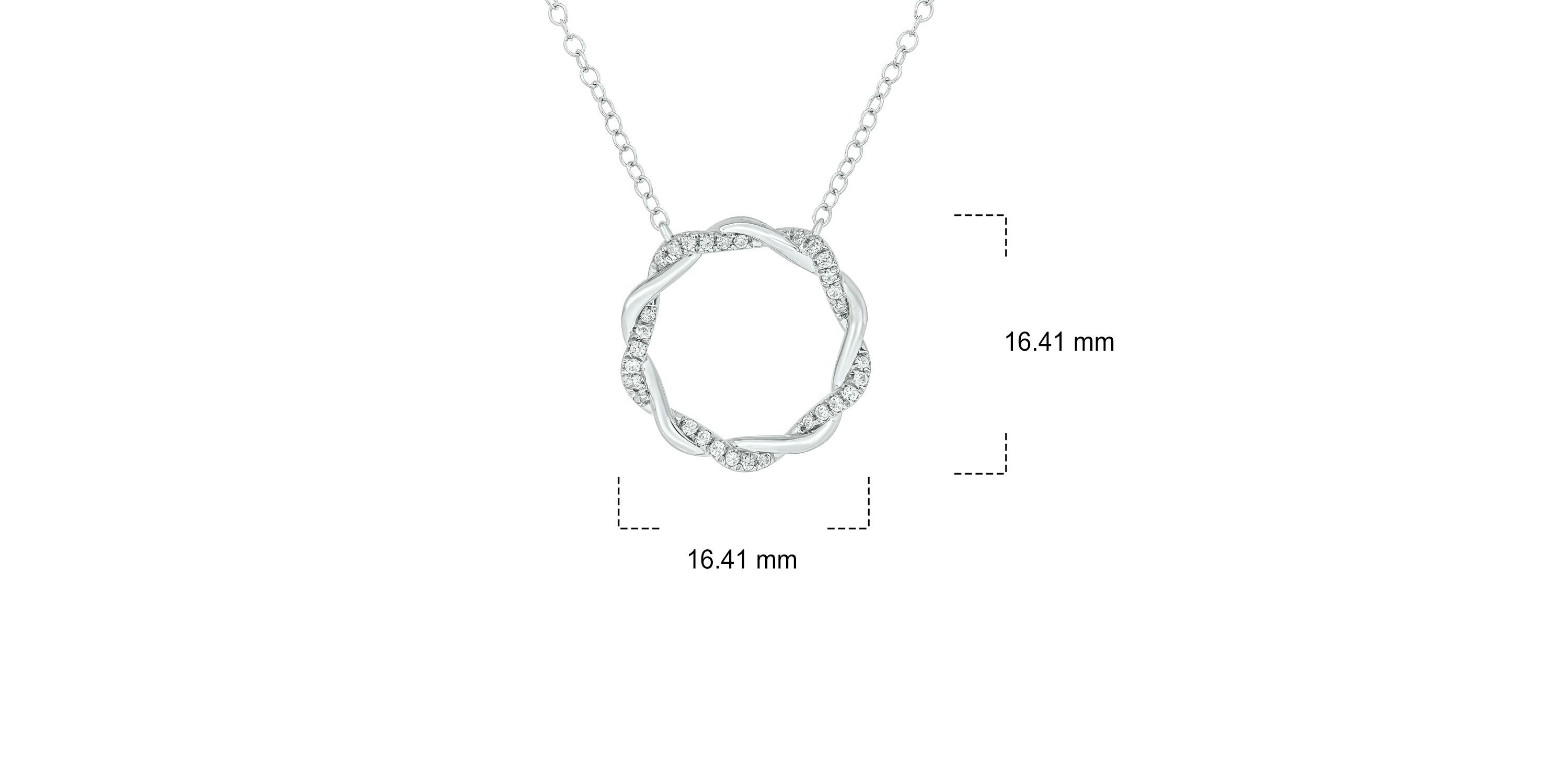 1/6 ct. t.w White Round Diamond Circle Ring Pendnat Necklace For Womens in 10K Gold