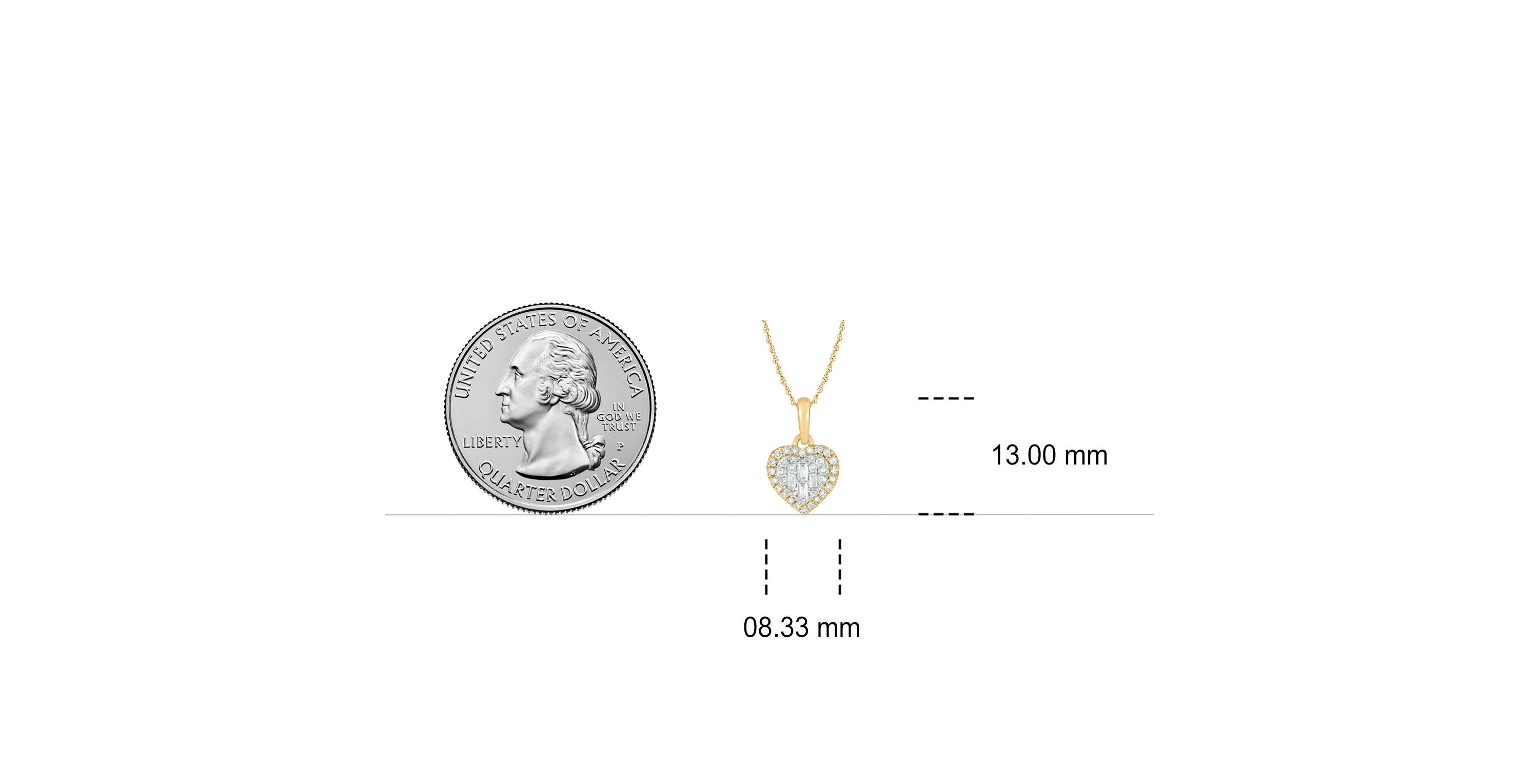 1/6 ct. t.w White Diamond Studded Heart Pendant in 10K Gold