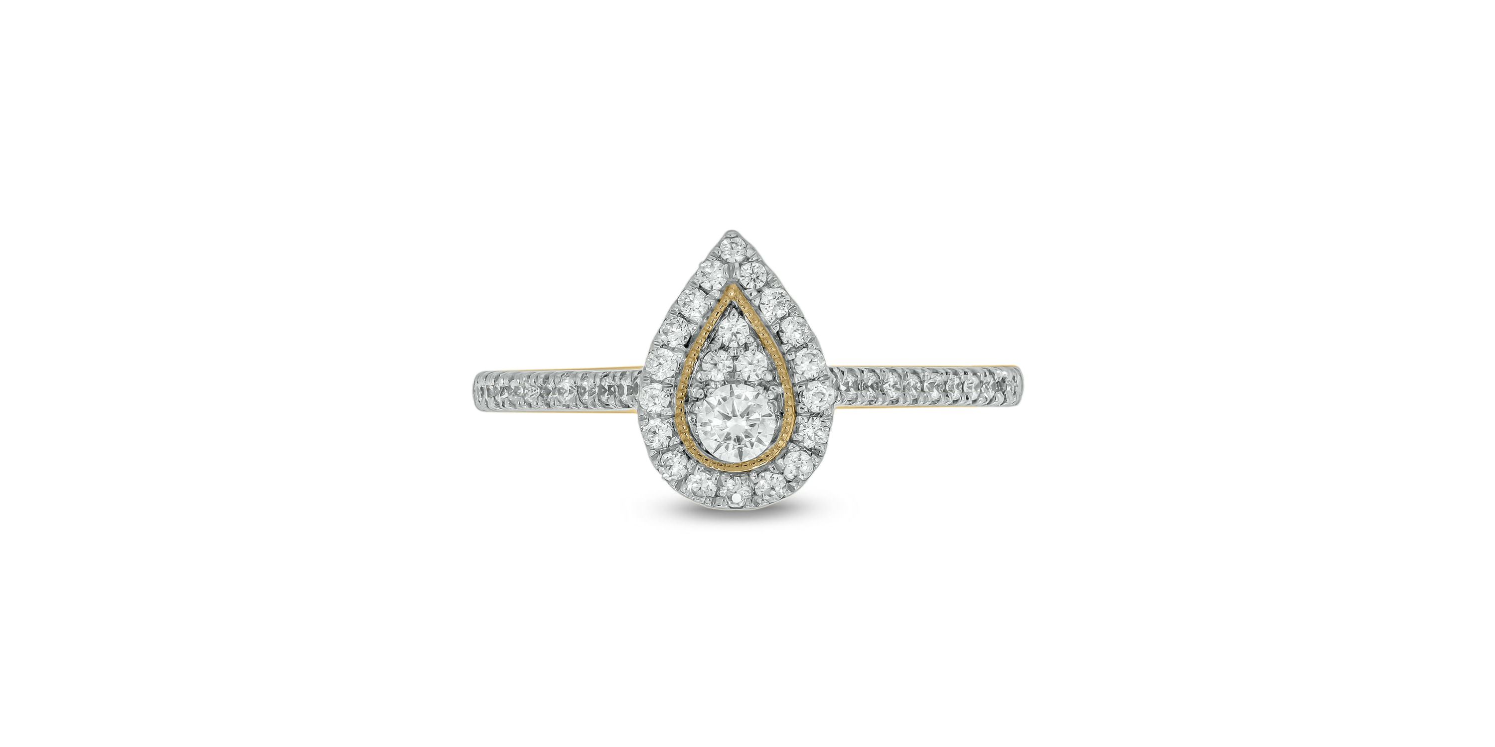 1/3 ct.t.w. Diamond Single Halo Fashion Ring in 14KT Rose Gold
