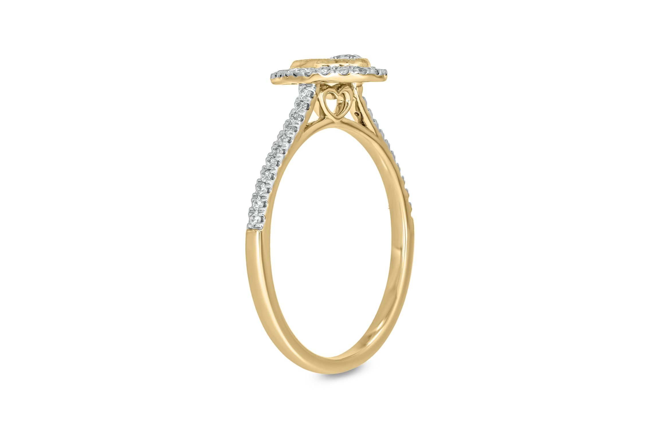 1/3 ct.t.w. Diamond Single Halo Fashion Ring in 14KT White Gold