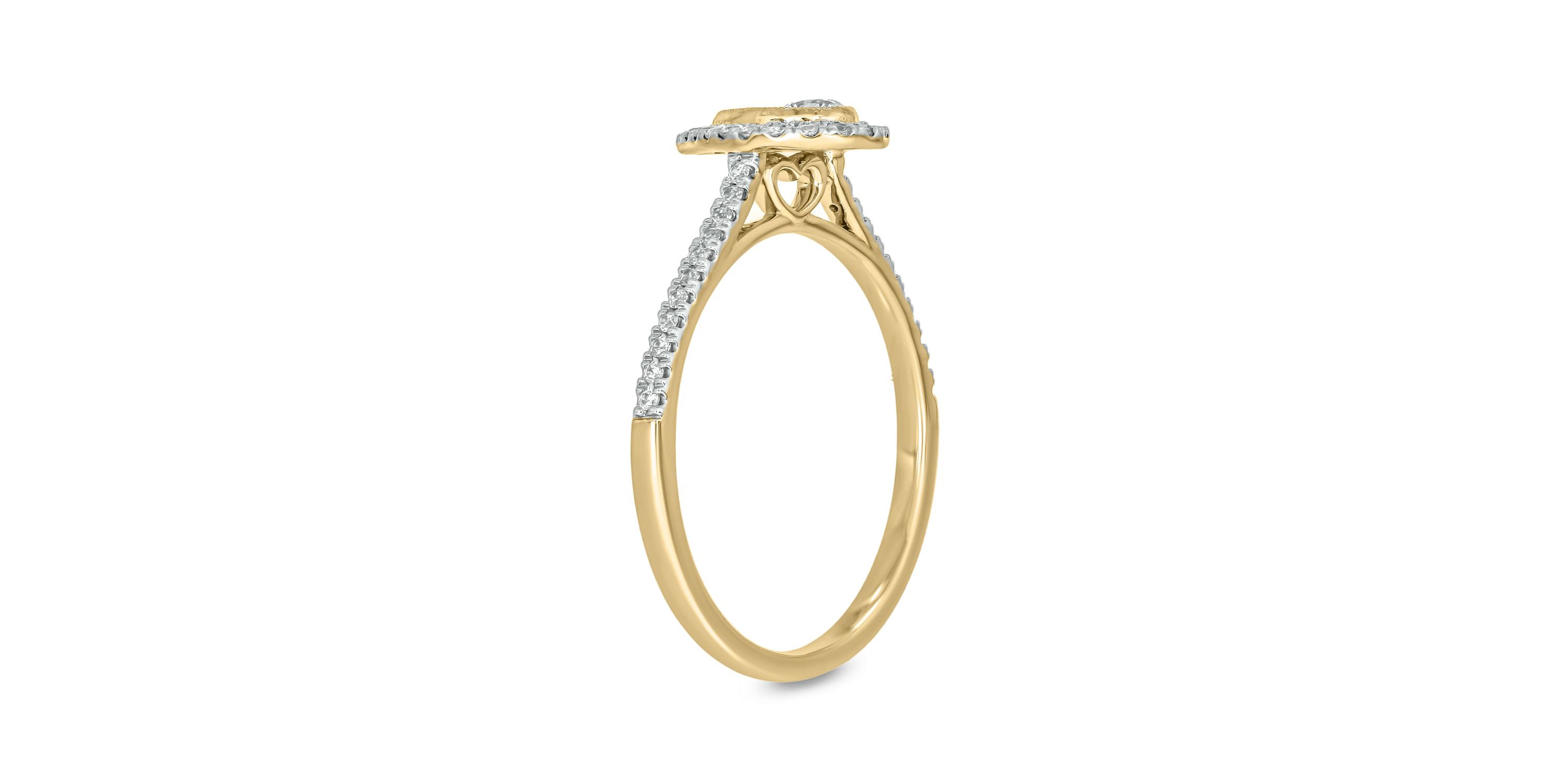 1/3 ct.t.w. Diamond Single Halo Fashion Ring in 14KT Rose Gold