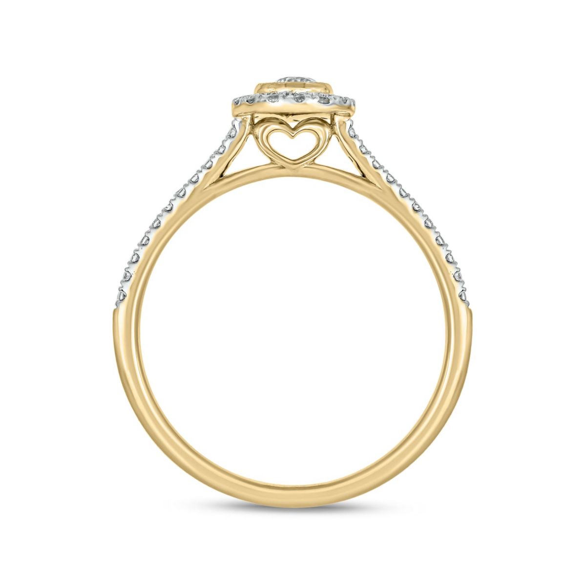 1/3 ct.t.w. Diamond Single Halo Fashion Ring in 14KT White Gold