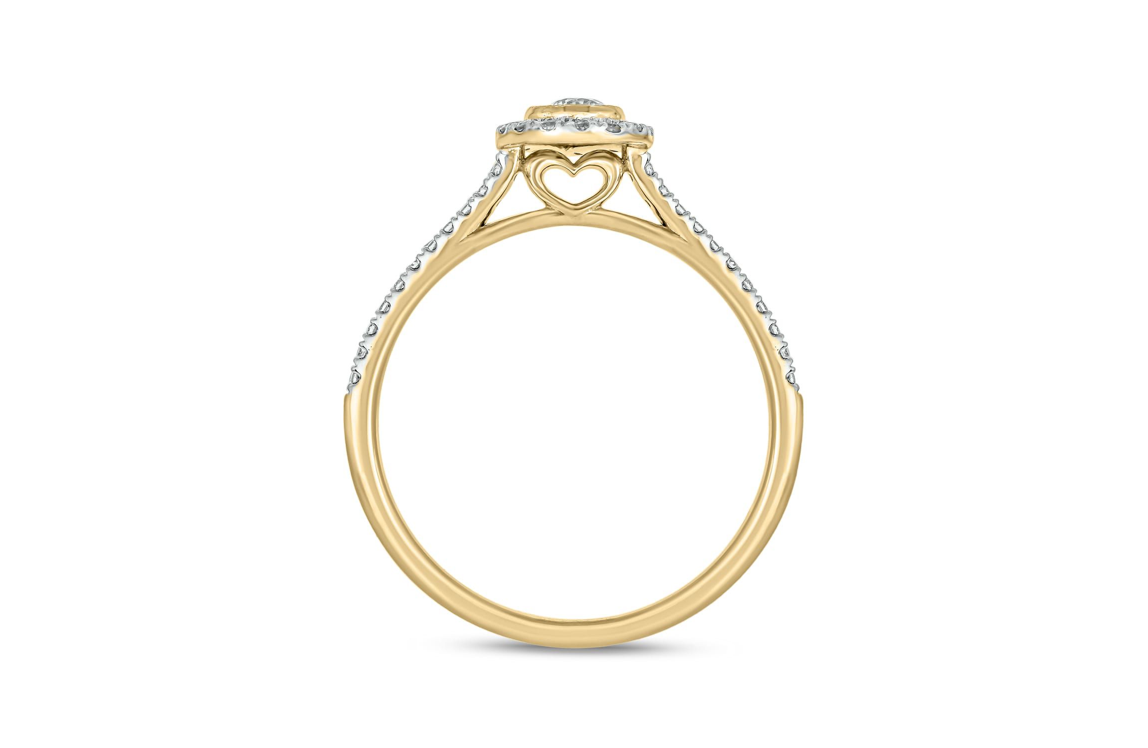 1/3 ct.t.w. Diamond Single Halo Fashion Ring in 14KT White Gold
