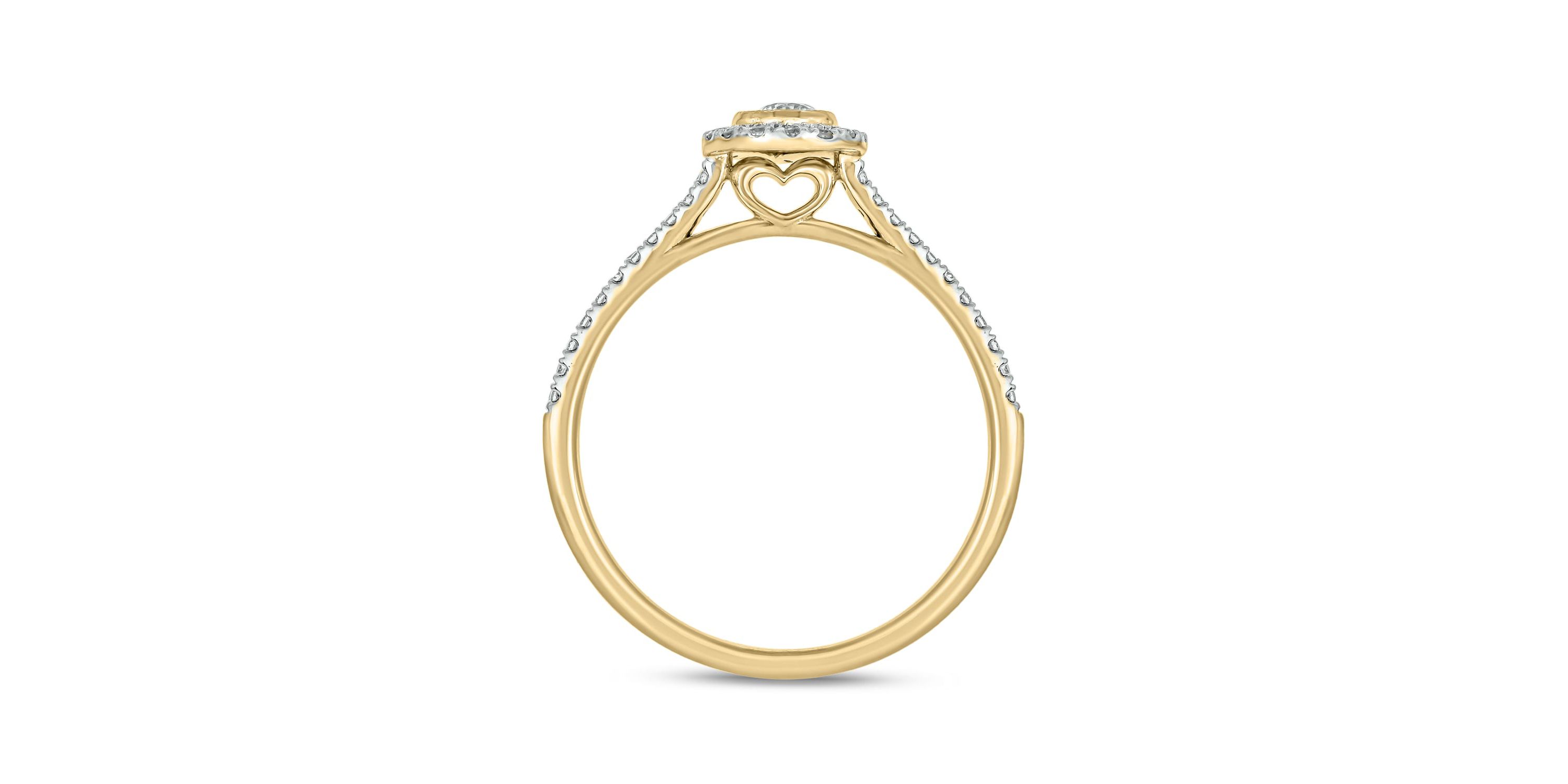 1/3 ct.t.w. Diamond Single Halo Fashion Ring in 14KT Rose Gold
