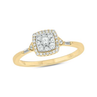 Belk & Co 1/4 ct.t.w. Diamond Gorgeous Promise Ring in 14KT Rose Gold, White, 6