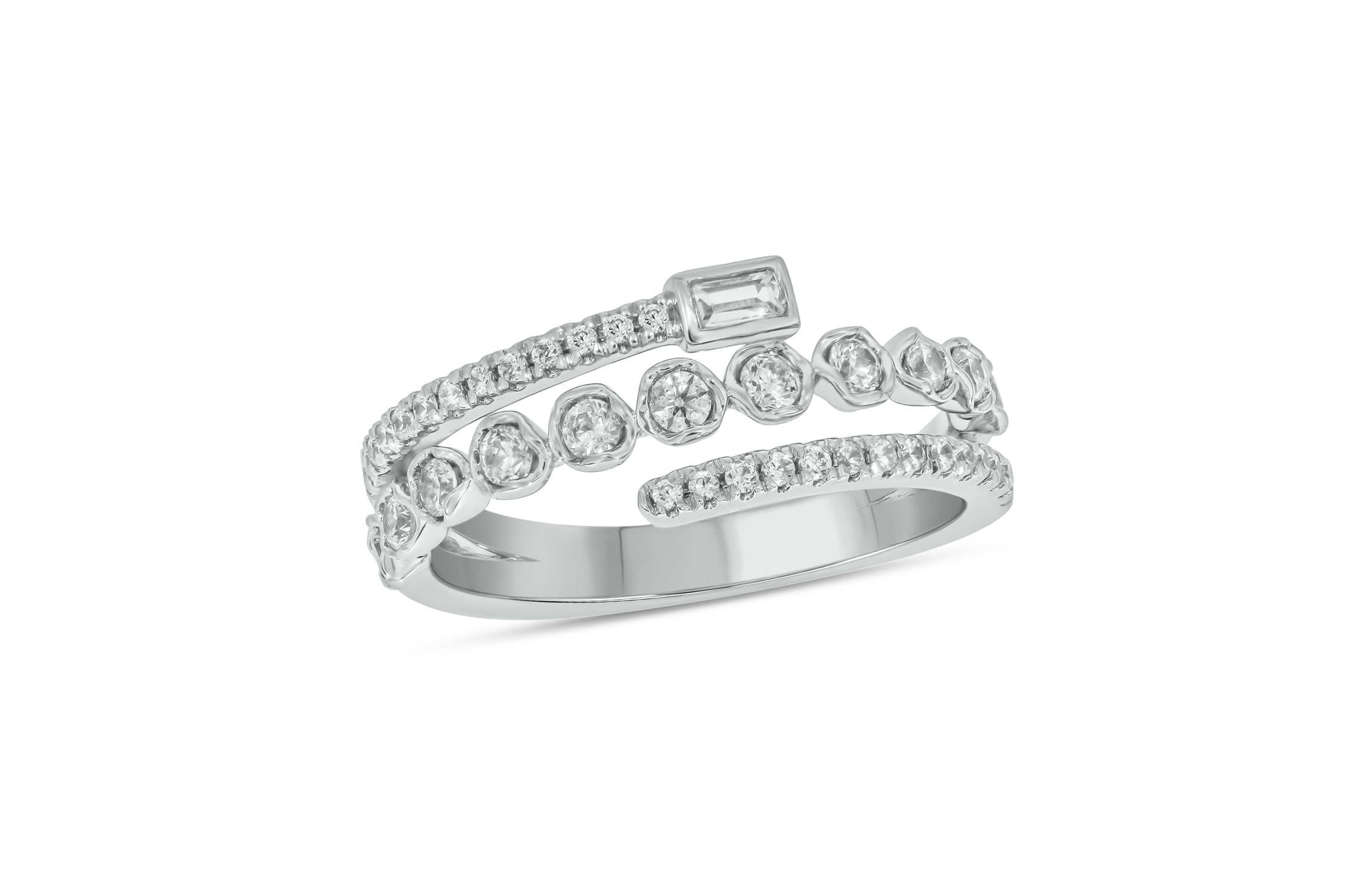5/8 ct.t.w. Diamond Spiral Shape Fashion Ring in 14KT Rose Gold