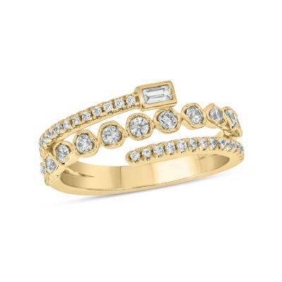 Belk & Co 5/8 ct.t.w. Diamond Spiral Shape Fashion Ring in 14KT Rose Gold, Yellow, 6