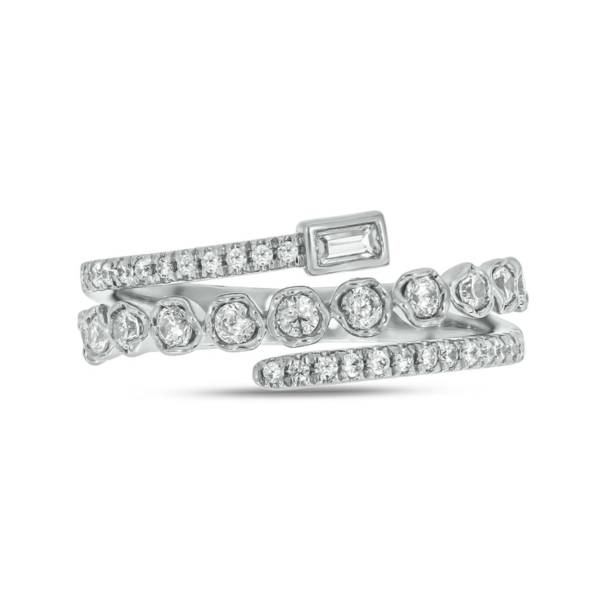 5/8 ct.t.w. Diamond Spiral Shape Fashion Ring in 14KT Rose Gold