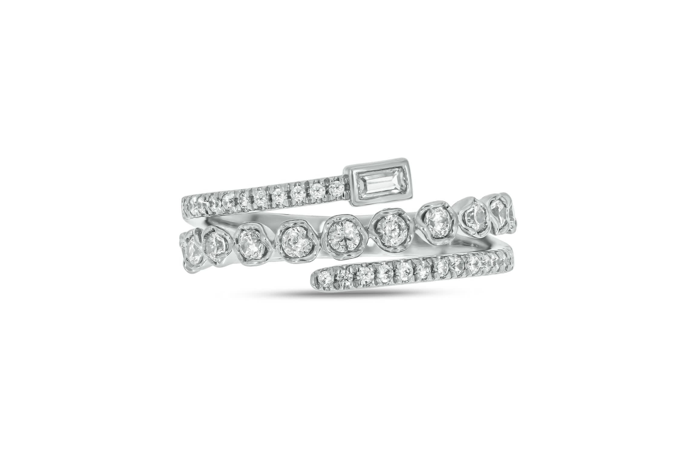 5/8 ct.t.w. Diamond Spiral Shape Fashion Ring in 14KT Rose Gold