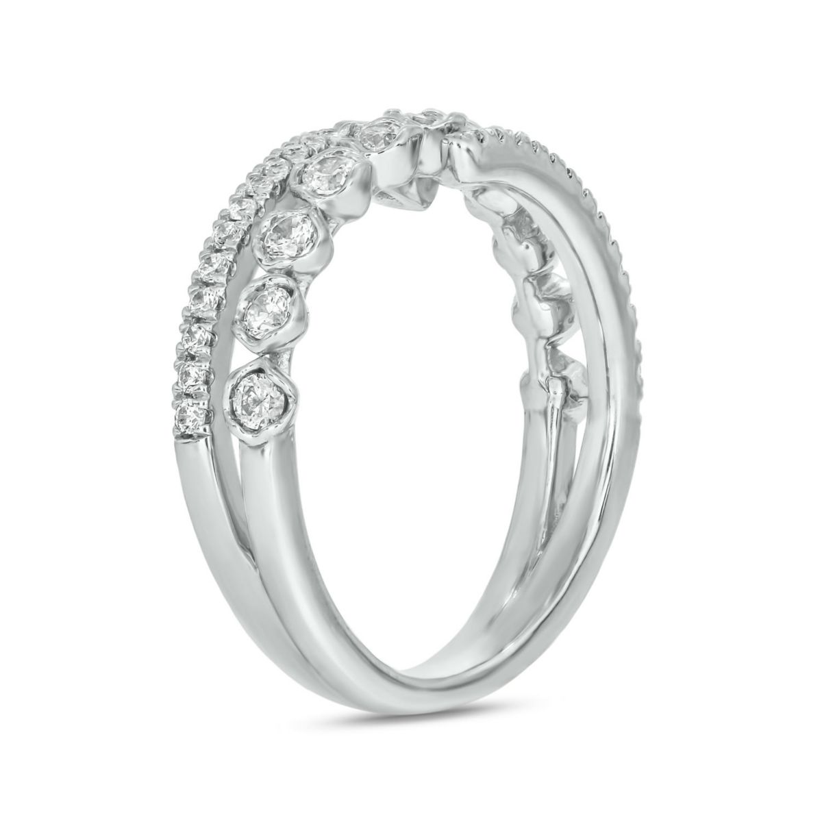5/8 ct.t.w. Diamond Spiral Shape Fashion Ring in 14KT Rose Gold