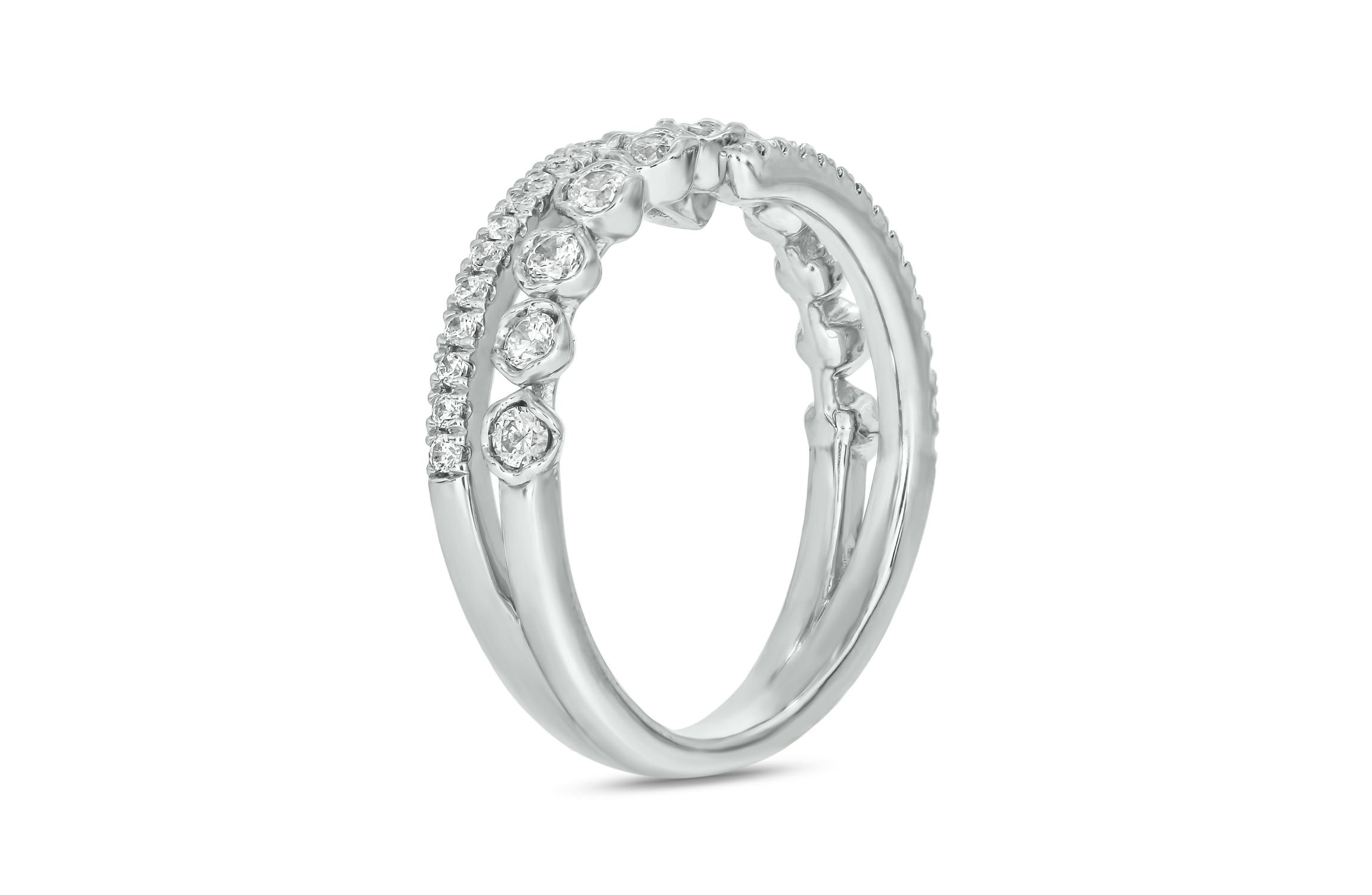 5/8 ct.t.w. Diamond Spiral Shape Fashion Ring in 14KT Rose Gold