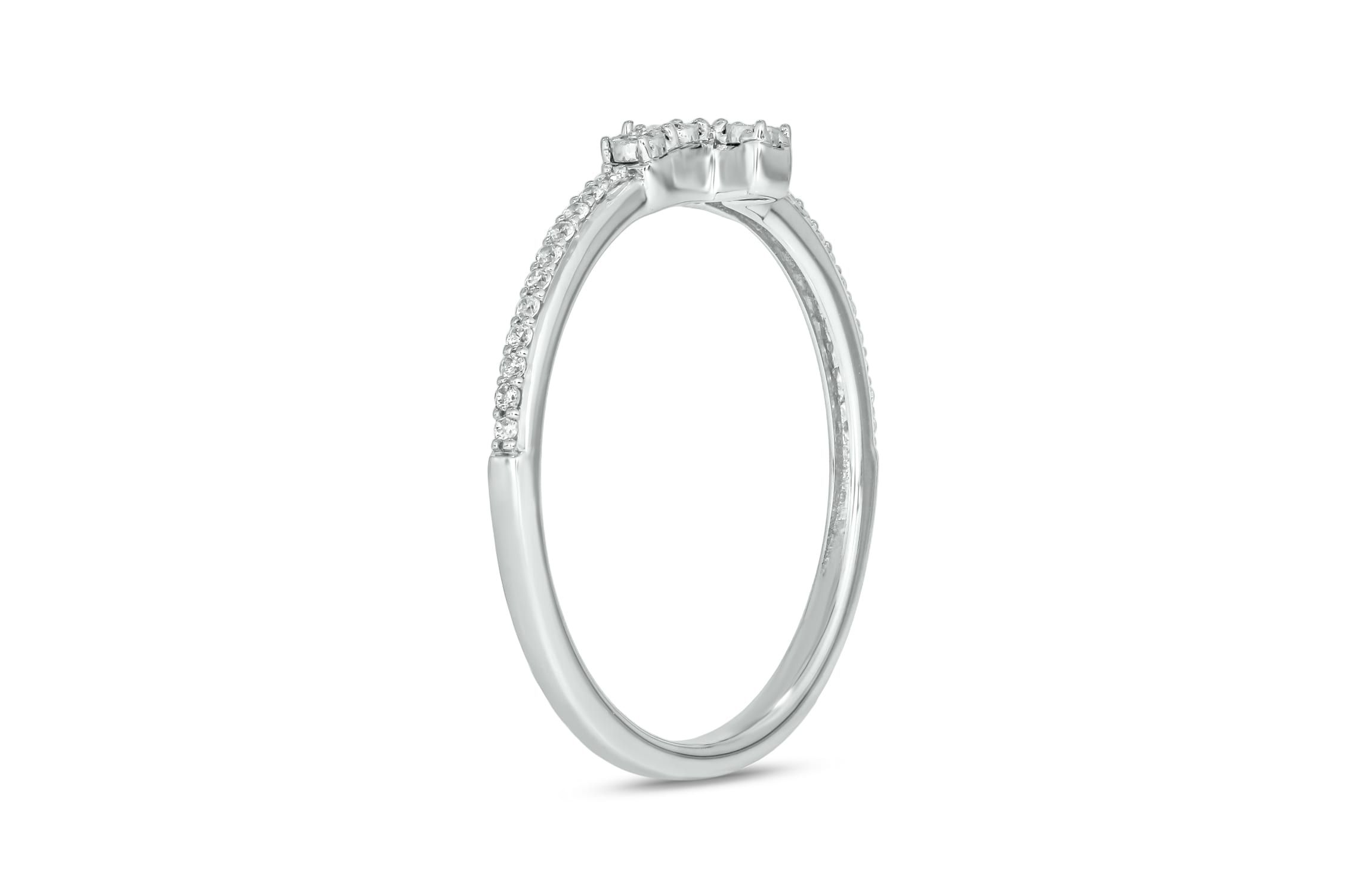 1/10 ct.t.w. Diamond Gorgeous Cross-Shaped Fashion Ring in 14KT Rose Gold