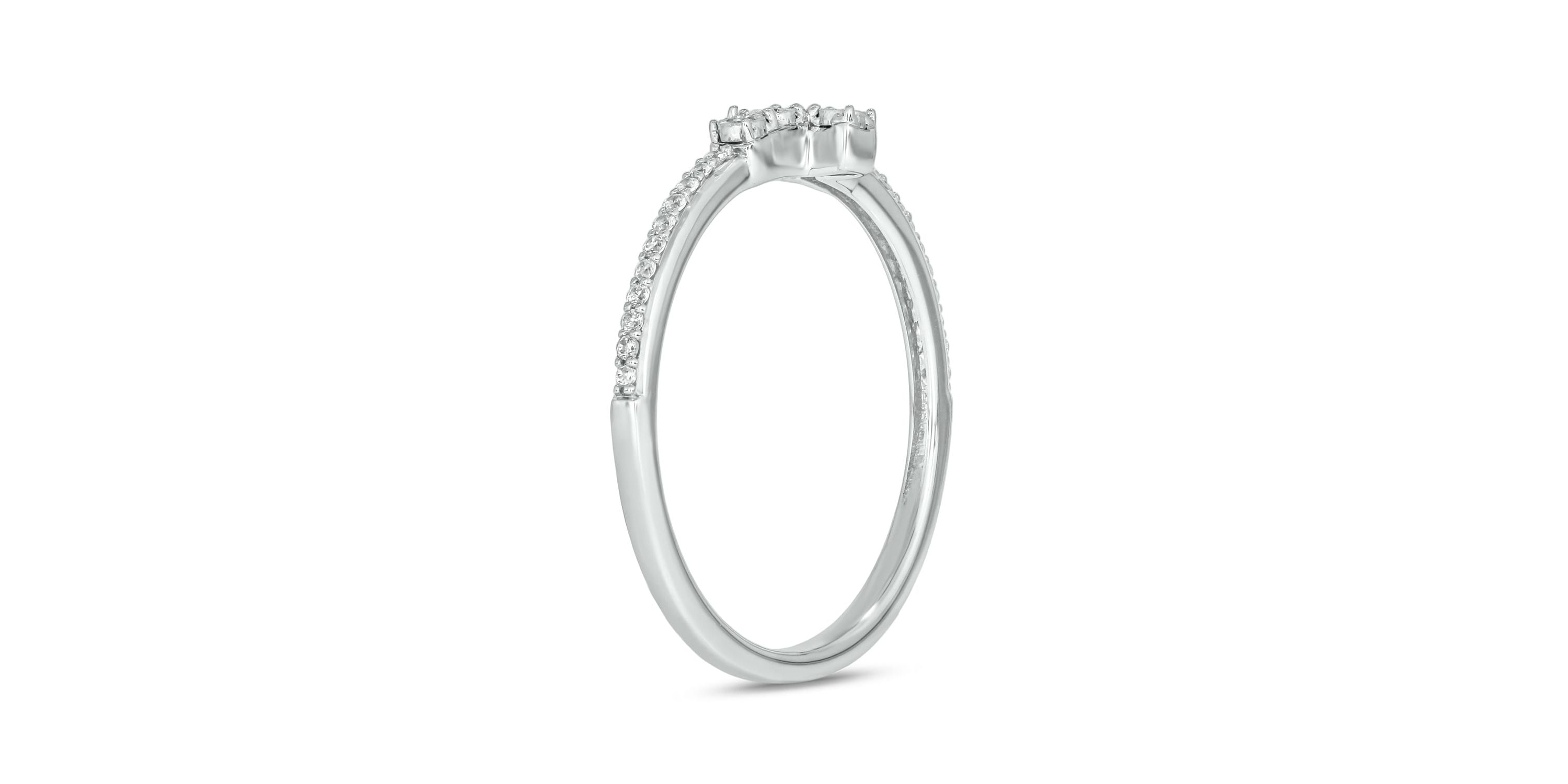 1/10 ct.t.w. Diamond Gorgeous Cross-Shaped Fashion Ring in 14KT Yellow Gold