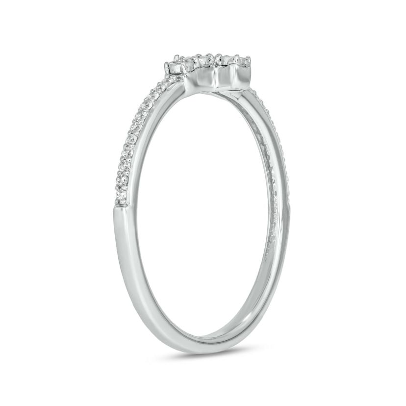 1/10 ct.t.w. Diamond Gorgeous Cross-Shaped Fashion Ring in 14KT Yellow Gold