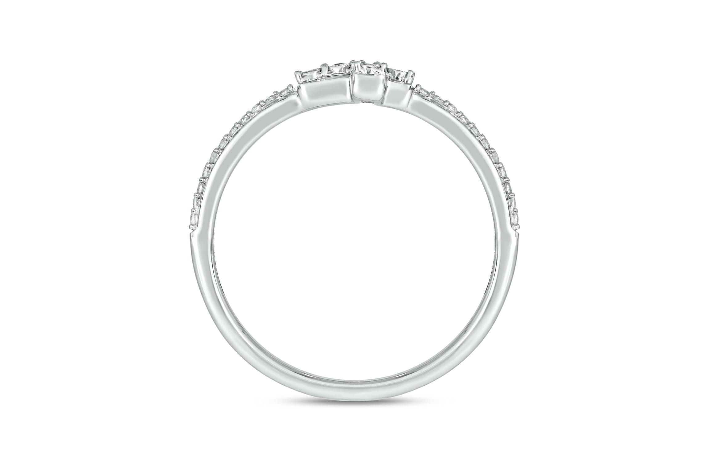 1/10 ct.t.w. Diamond Gorgeous Cross-Shaped Fashion Ring in 14KT Rose Gold